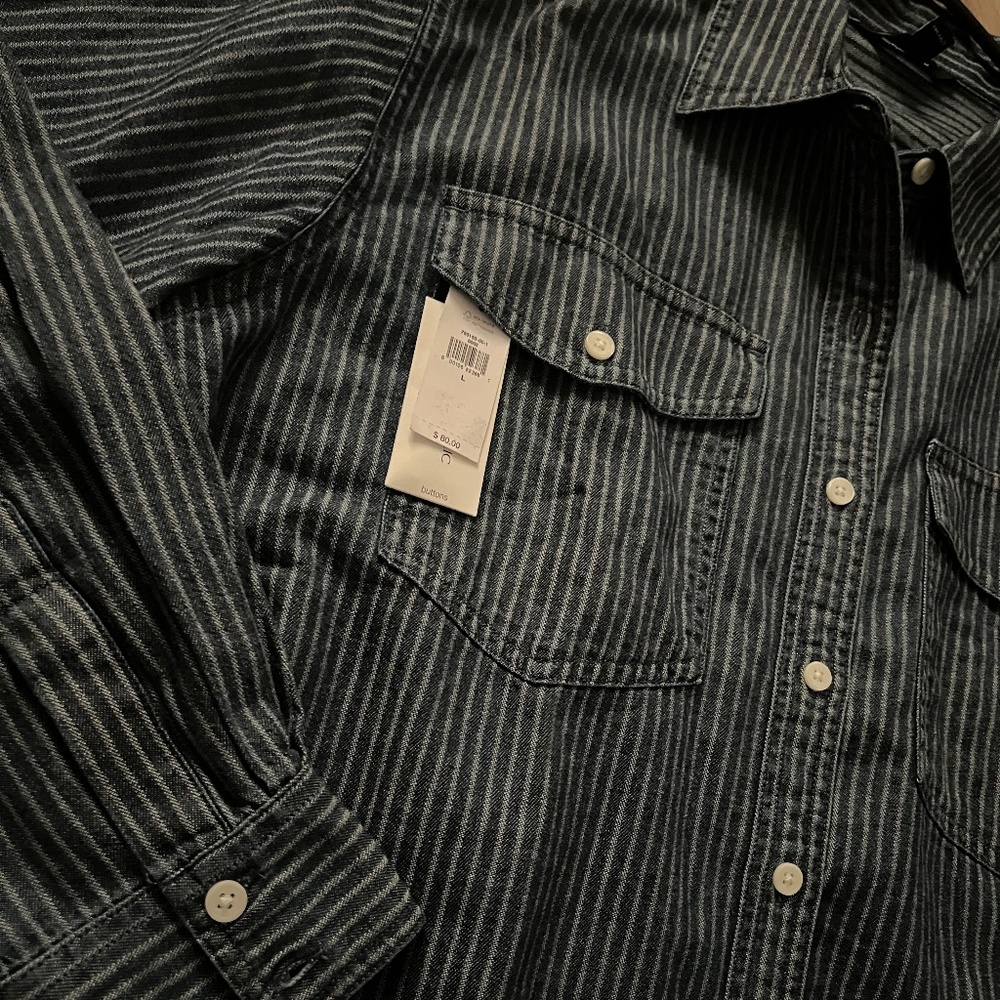 New Long sleeve denim button down NWT